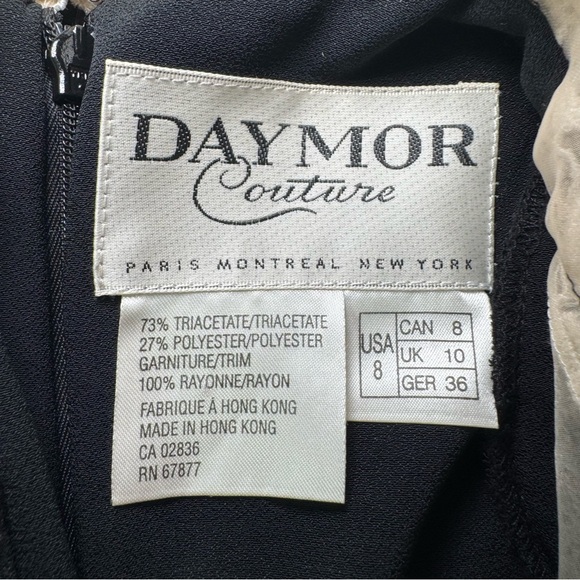 Vintage 80s 90s Black Blazer Jacket and Skirt Suit Set with Lace Details, Office - Picture 7 of 16